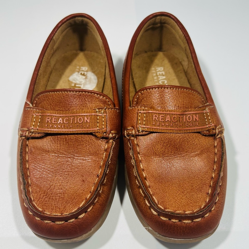 Kenneth Cole Reaction Brown Leather Slip-On Loafers